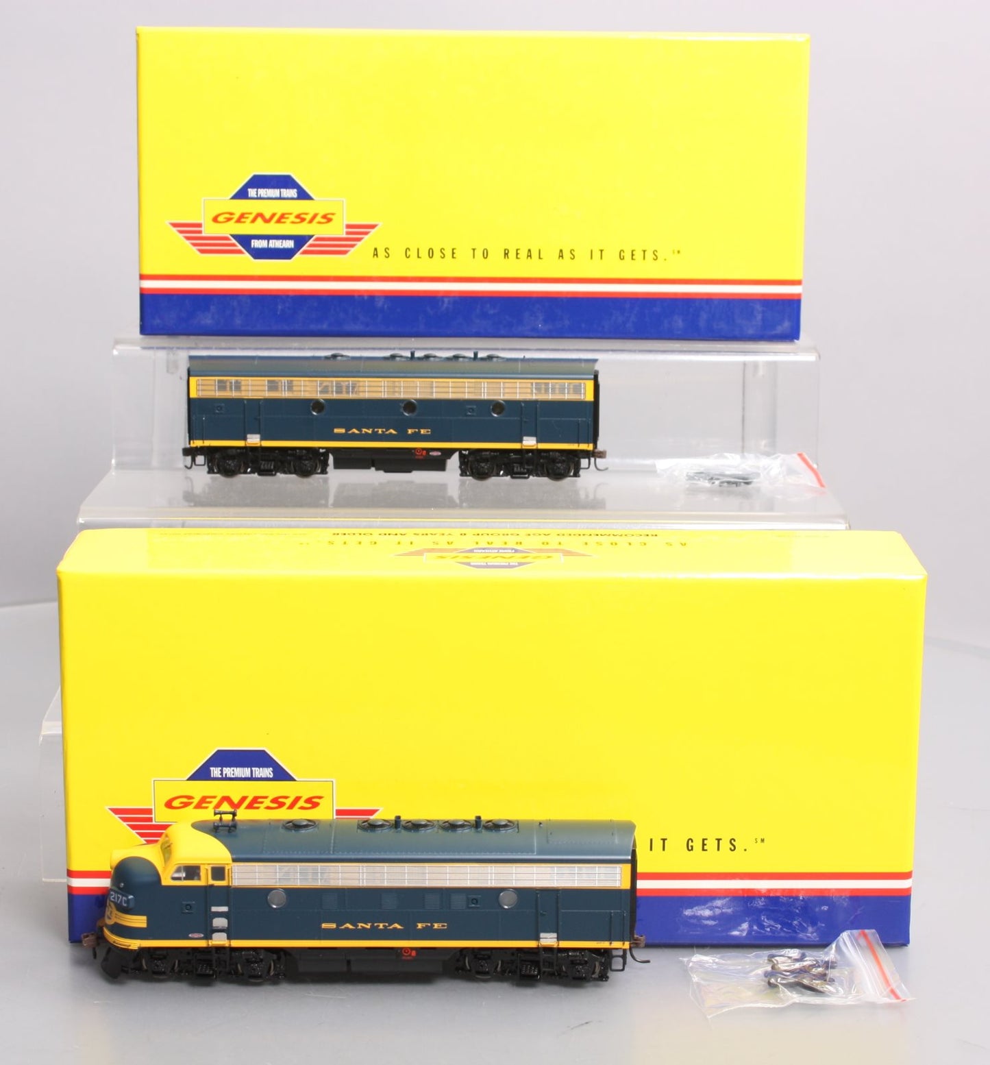 Athearn G1624 HO Scale Santa Fe F-7 A/B Phase 1 Diesel Locomotives LN/Box