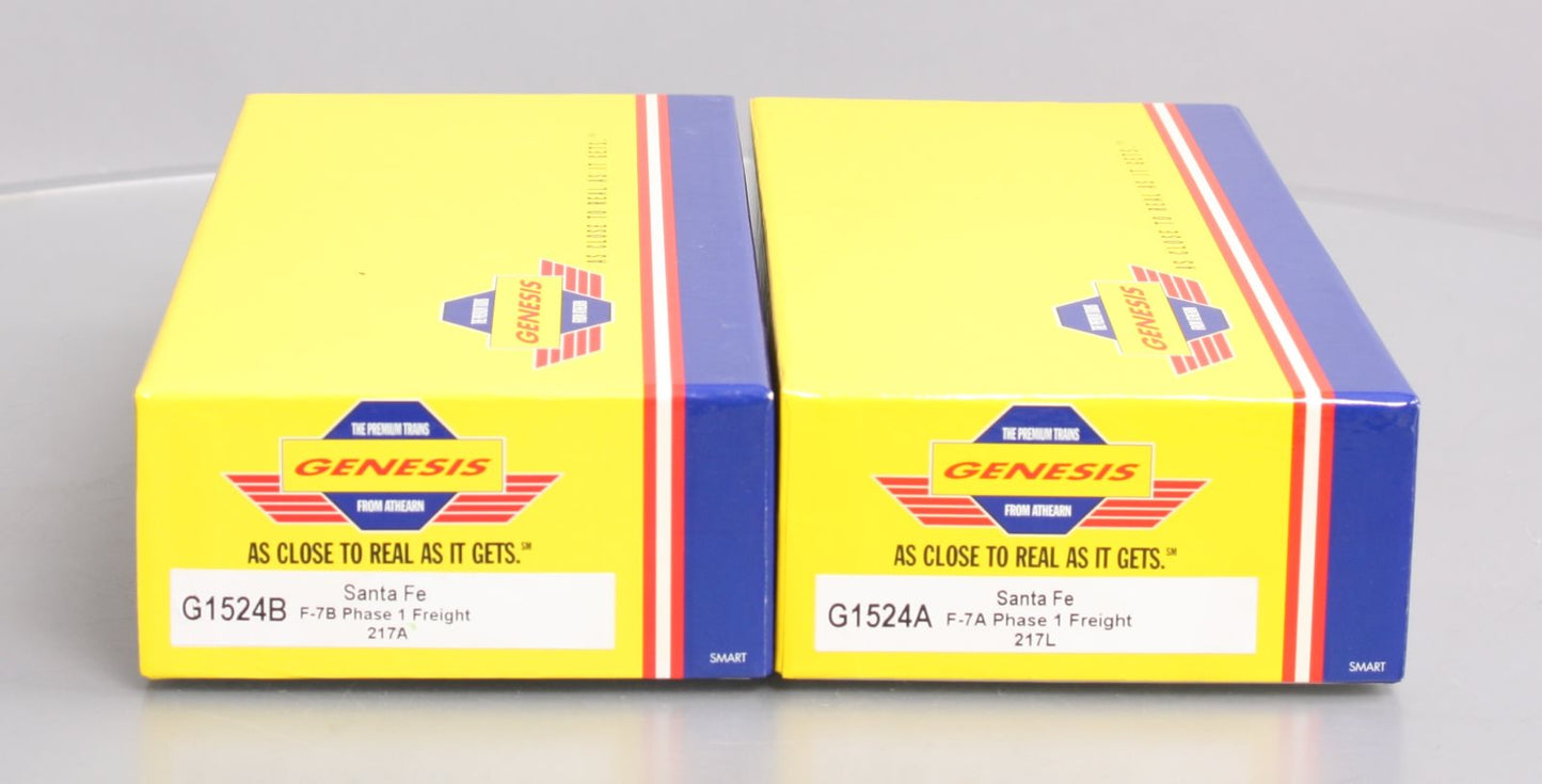 Athearn G1524 HO Scale ATSF F-7A/B Freight Diesel Locomotive Set LN/Box