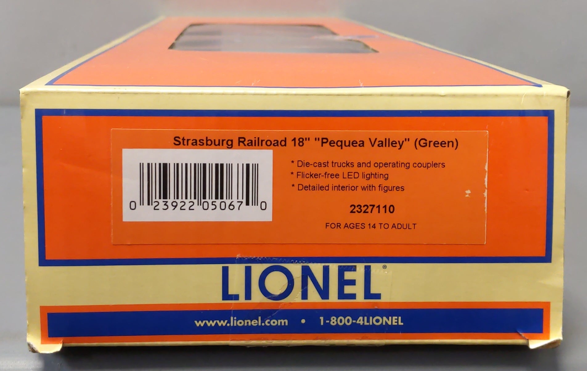 Lionel 2327110 O Strasburg Pequea Valley Green 18