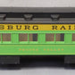 Lionel 2327110 O Strasburg Pequea Valley Green 18" Heavyweight Passenger Car