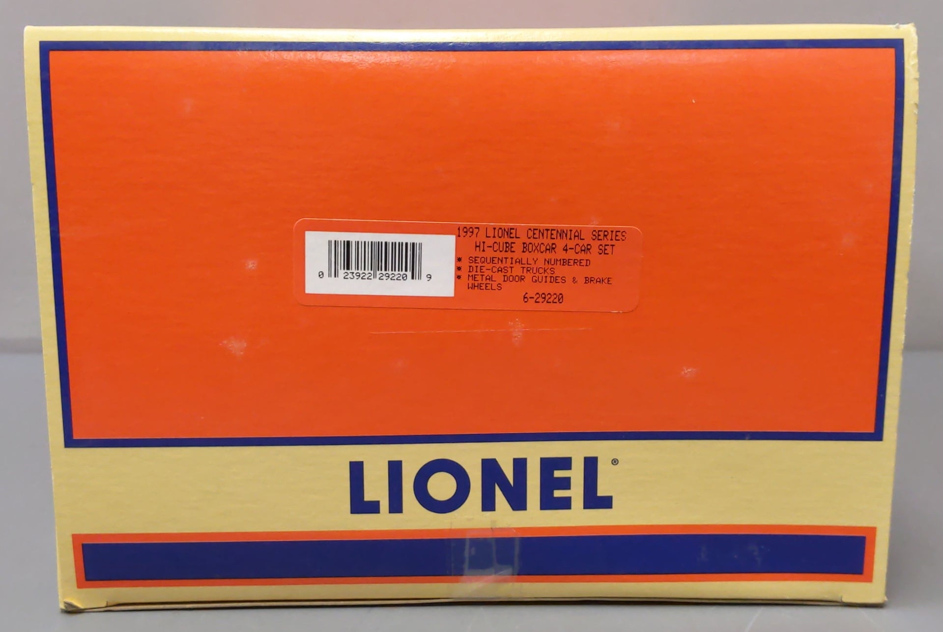 Lionel 6-29220 O Gauge 1997 Centennial Series Hi-Cube Boxcars (Set of 4) EX/Box