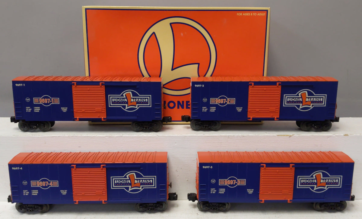 Lionel 6-29220 O Gauge 1997 Centennial Series Hi-Cube Boxcars (Set of 4) LN/Box