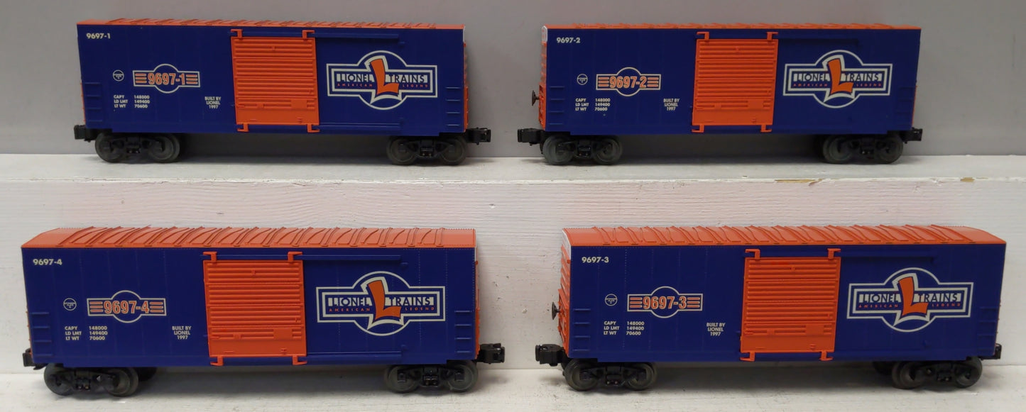 Lionel 6-29220 O Gauge 1997 Centennial Series Hi-Cube Boxcars (Set of 4) EX/Box