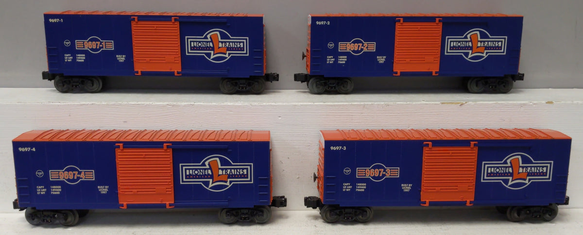 Lionel 6-29220 O Gauge 1997 Centennial Series Hi-Cube Boxcars (Set of 4) LN/Box