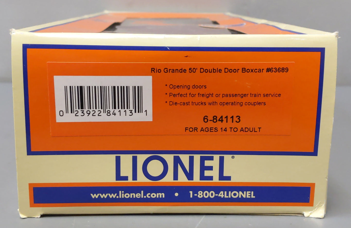 Lionel 6-84113 O Rio Grande 50' Double Door Boxcar
