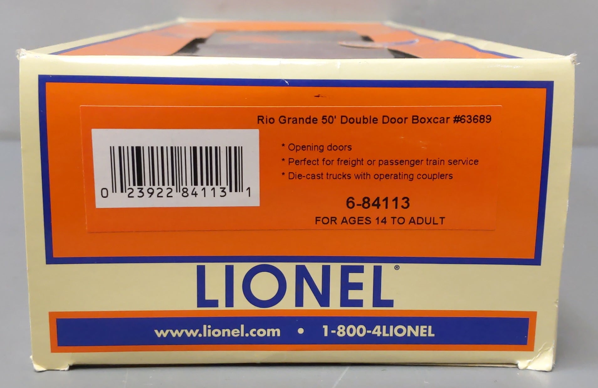Lionel 6-84113 O Rio Grande 50' Double Door Boxcar