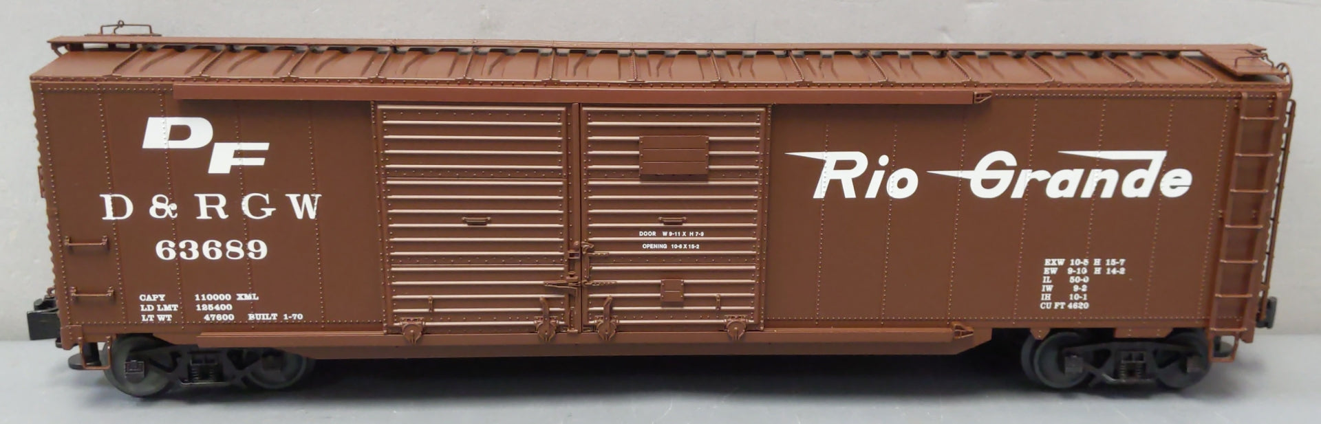 Lionel 6-84113 O Rio Grande 50' Double Door Boxcar