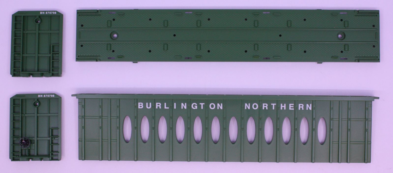 Lionel 39487-3 #870798 Burlington Northern Center I-Beam Flat Car Shell