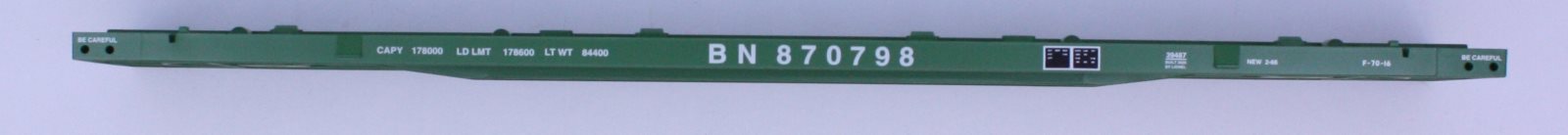 Lionel 39487-3 #870798 Burlington Northern Center I-Beam Flat Car Shell