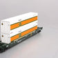 MTH 20-95005 O Gauge BNSF Husky Stack Car w/ Containers #60104 EX/Box