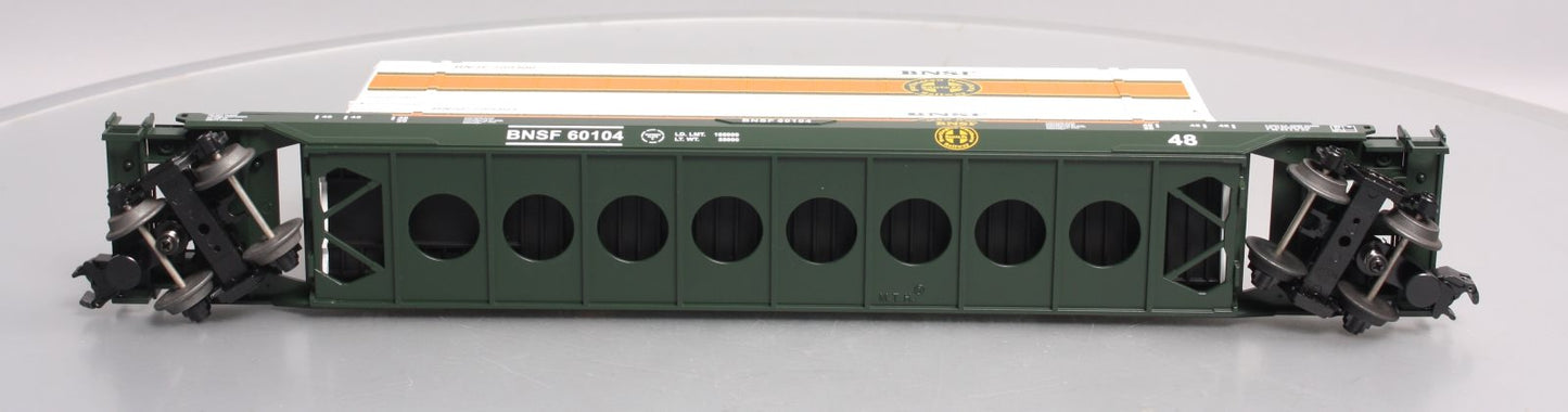 MTH 20-95005 O Gauge BNSF Husky Stack Car w/ Containers #60104 LN/Box