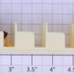 Lionel 22275-12 18" Aluminum Passenger Car Rear Beige Interior Insert