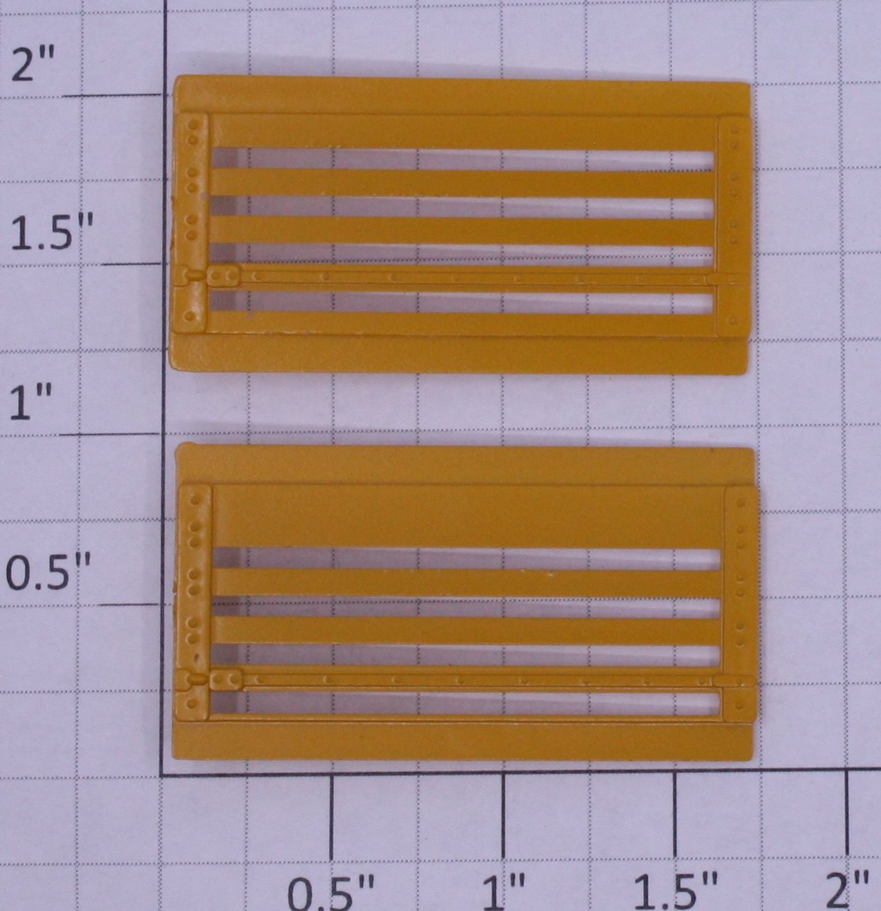 Lionel 6356-12 Dark Yellow Upper and Lower Level Stock Car Door (Set of 2)