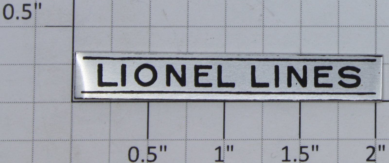 Lionel 817-1 Nickel Lionel Lines Adhesive Nameplate