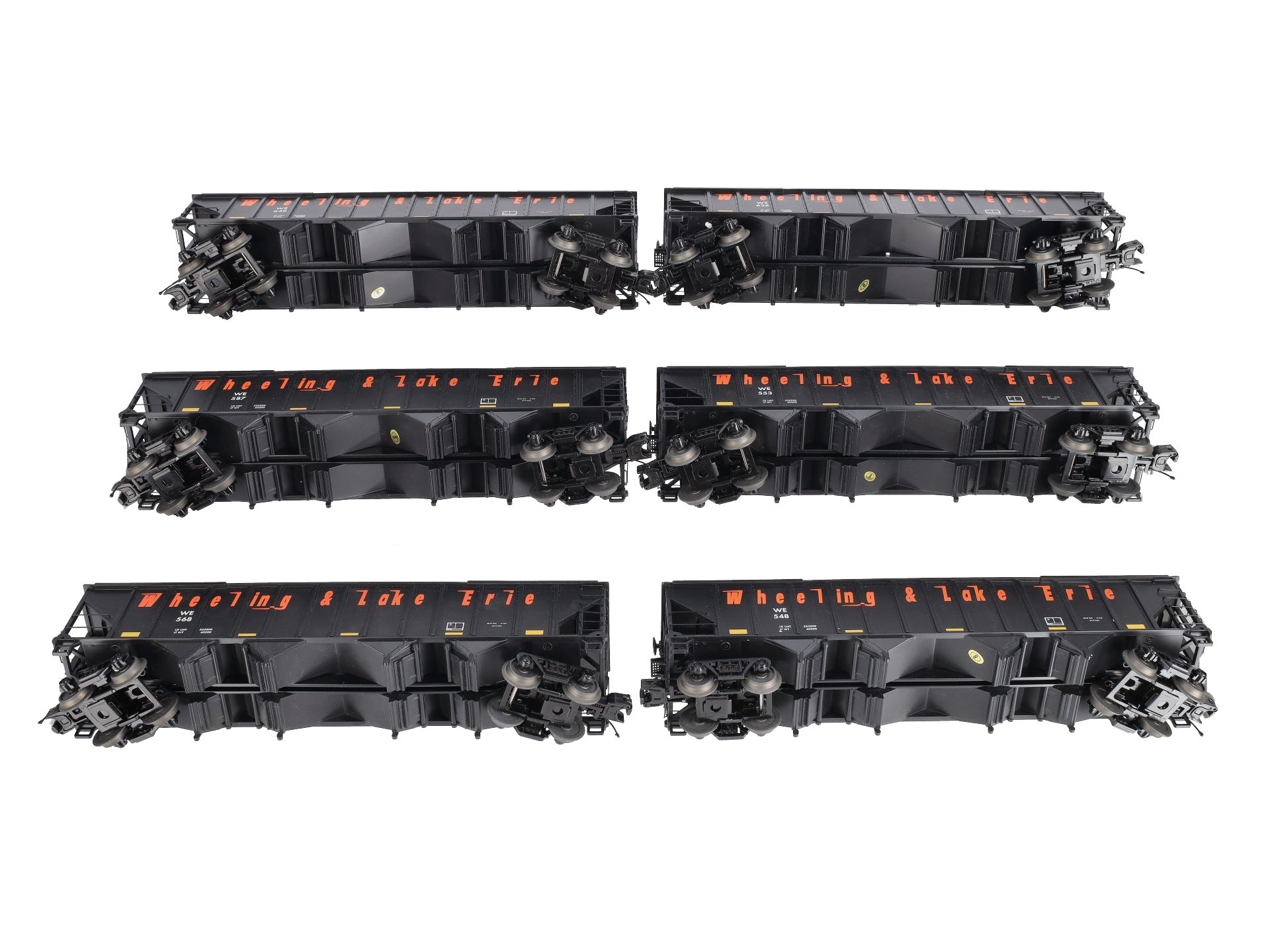 MTH 20-90598 O Wheeling & Lake Erie 4-Bay Hopper Car Set (Set of 6)