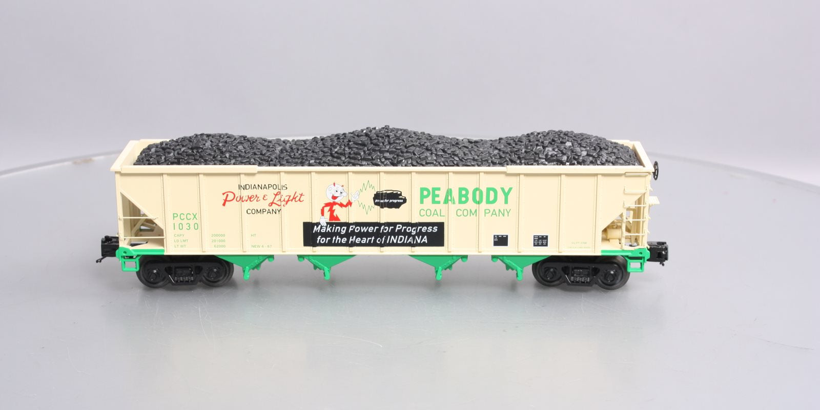 MTH 20-97903 O Gauge Peabody Coal Company 4-Bay Hopper #1030