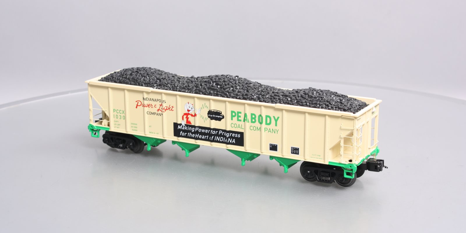 MTH 20-97903 O Gauge Peabody Coal Company 4-Bay Hopper #1030