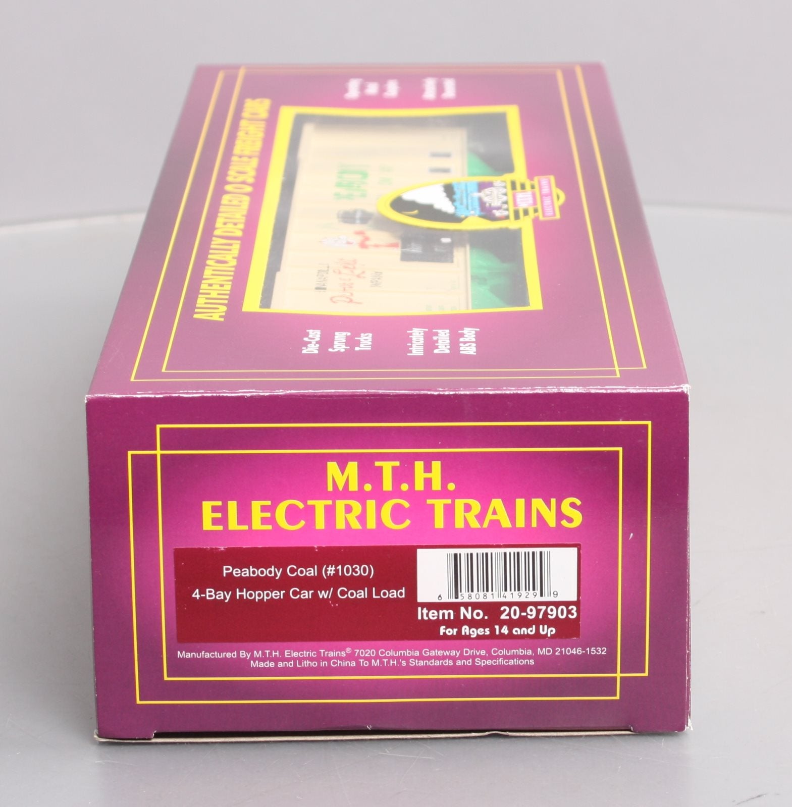 MTH 20-97903 O Gauge Peabody Coal Company 4-Bay Hopper #1030