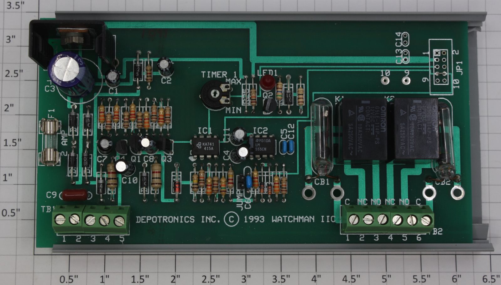 Depotronics IIC Watchman Train & Signal Controller PCB with Mounting Bracket