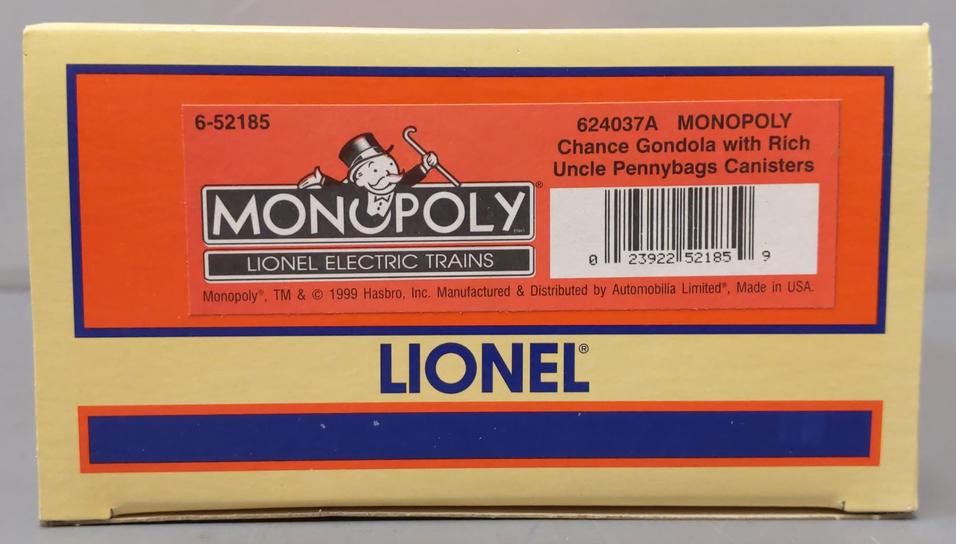 Lionel 6-52185 O Gauge Monopoly Chance Gondola #M-0823 LN/Box