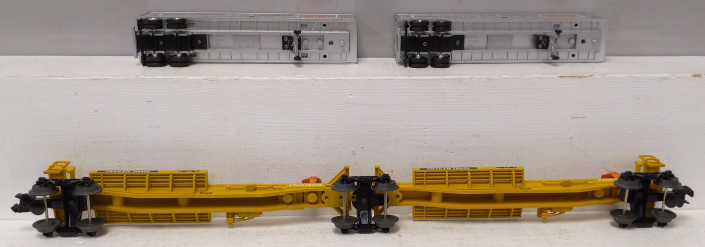 Lionel 6-19416 O Gauge Illinois Central TTUX Flatcar w/ Trailers LN/Box