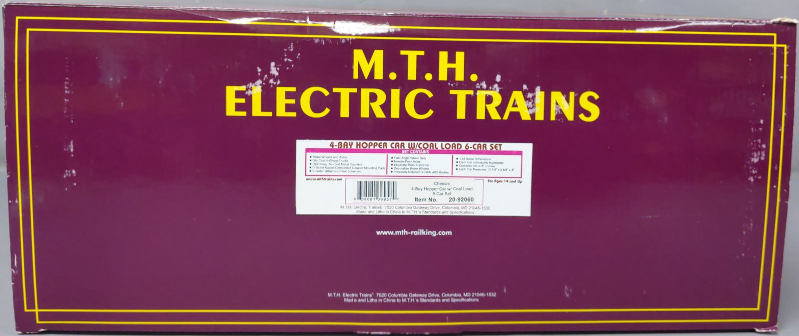 MTH 20-92060 O Chessie 4-Bay Hopper (6)