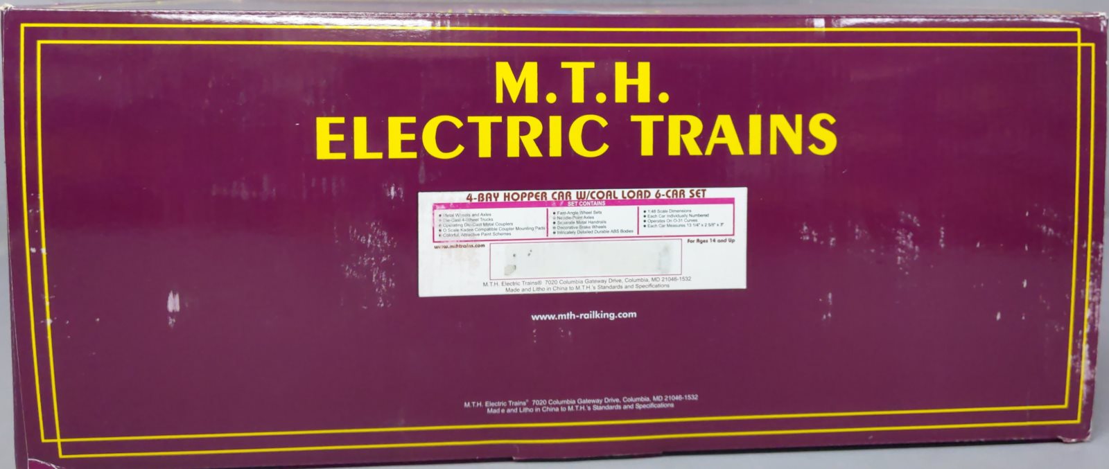 MTH 20-92060 O Chessie 4-Bay Hopper (6)