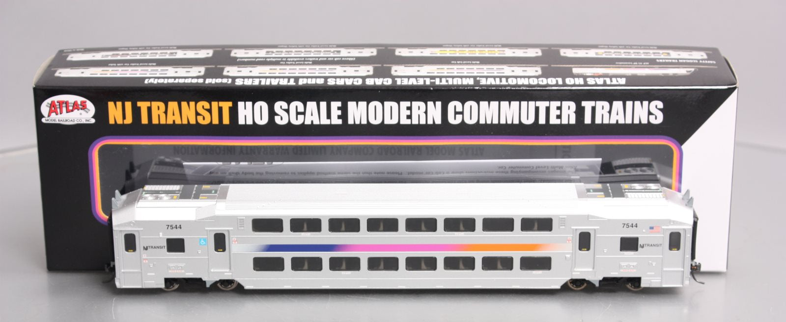 Atlas 20004120 HO NJ Transit Multi-level Commuter Coach Car #7544