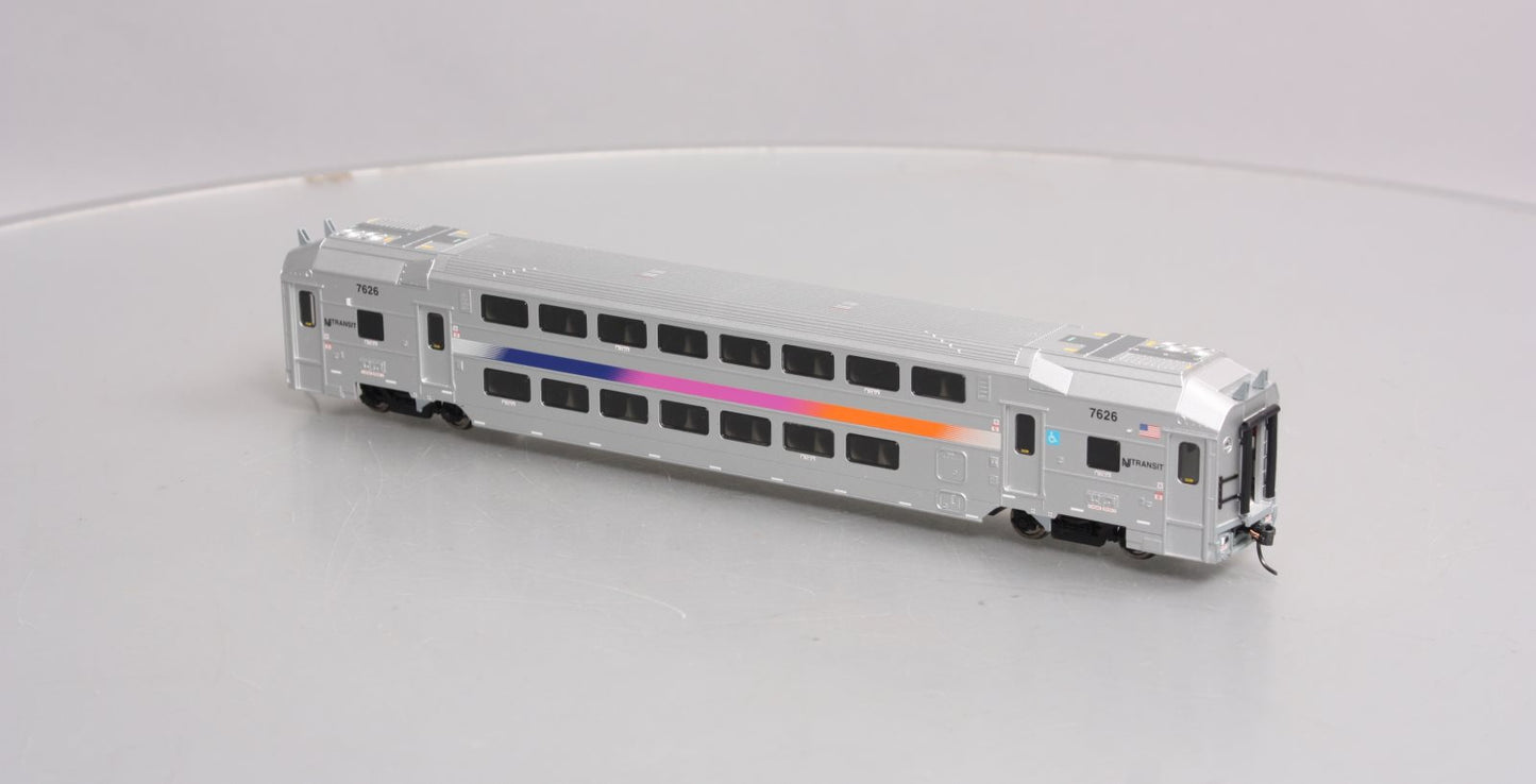 Atlas 20004126 HO New Jersey Transit Multi-level Commuter Coach Trailer #7626