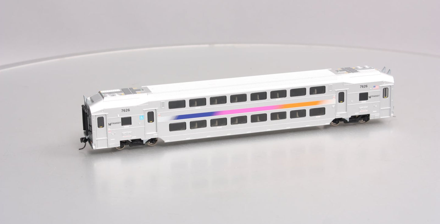 Atlas 20004126 HO New Jersey Transit Multi-level Commuter Coach Trailer #7626