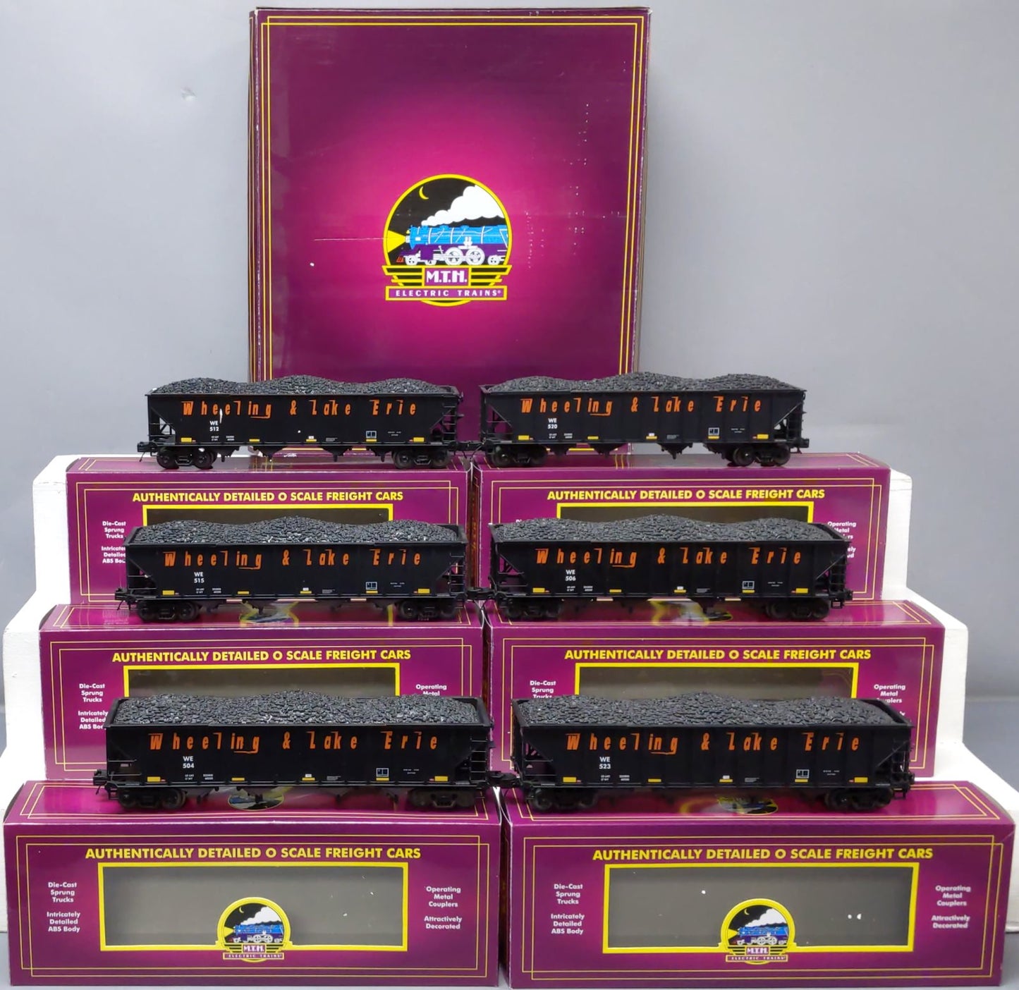 MTH 20-90893 O W&LE 4-Bay Hopper (Pack of 6)