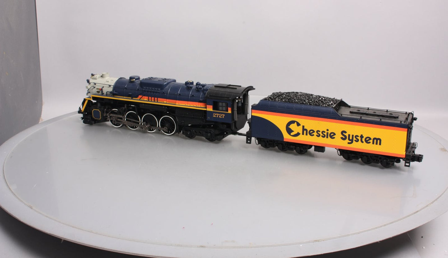 MTH 20-3289-1 Chessie 2-8-4 Berkshire Steam Locomotive Hi-Rail w/PS2 #2727