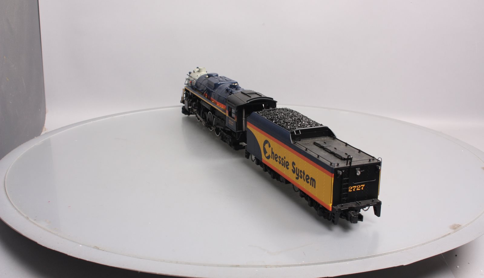 MTH 20-3289-1 Chessie 2-8-4 Berkshire Steam Locomotive Hi-Rail w/PS2 #2727