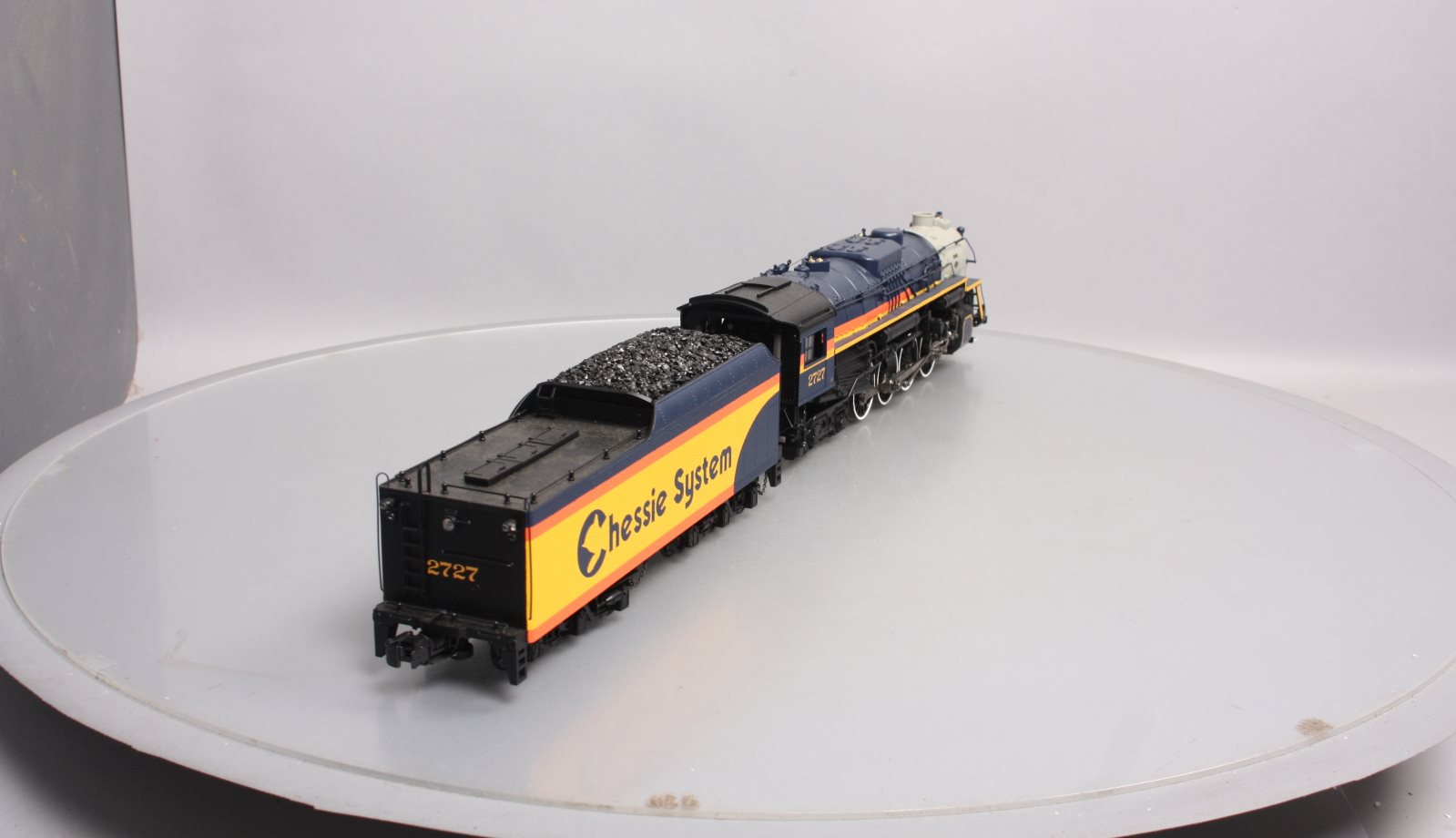 MTH 20-3289-1 Chessie 2-8-4 Berkshire Steam Locomotive Hi-Rail w/PS2 #2727