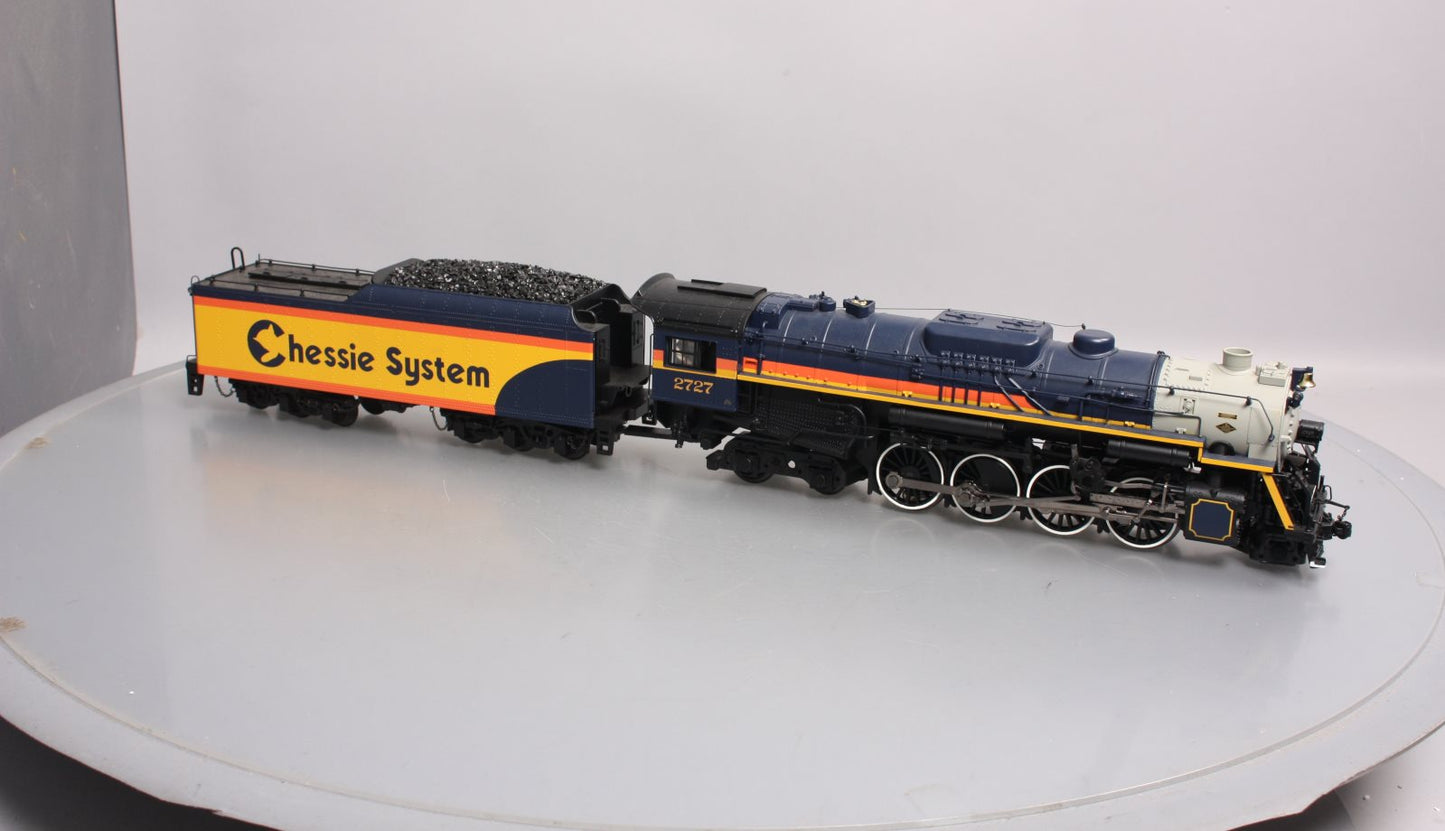 MTH 20-3289-1 Chessie 2-8-4 Berkshire Steam Locomotive Hi-Rail w/PS2 #2727