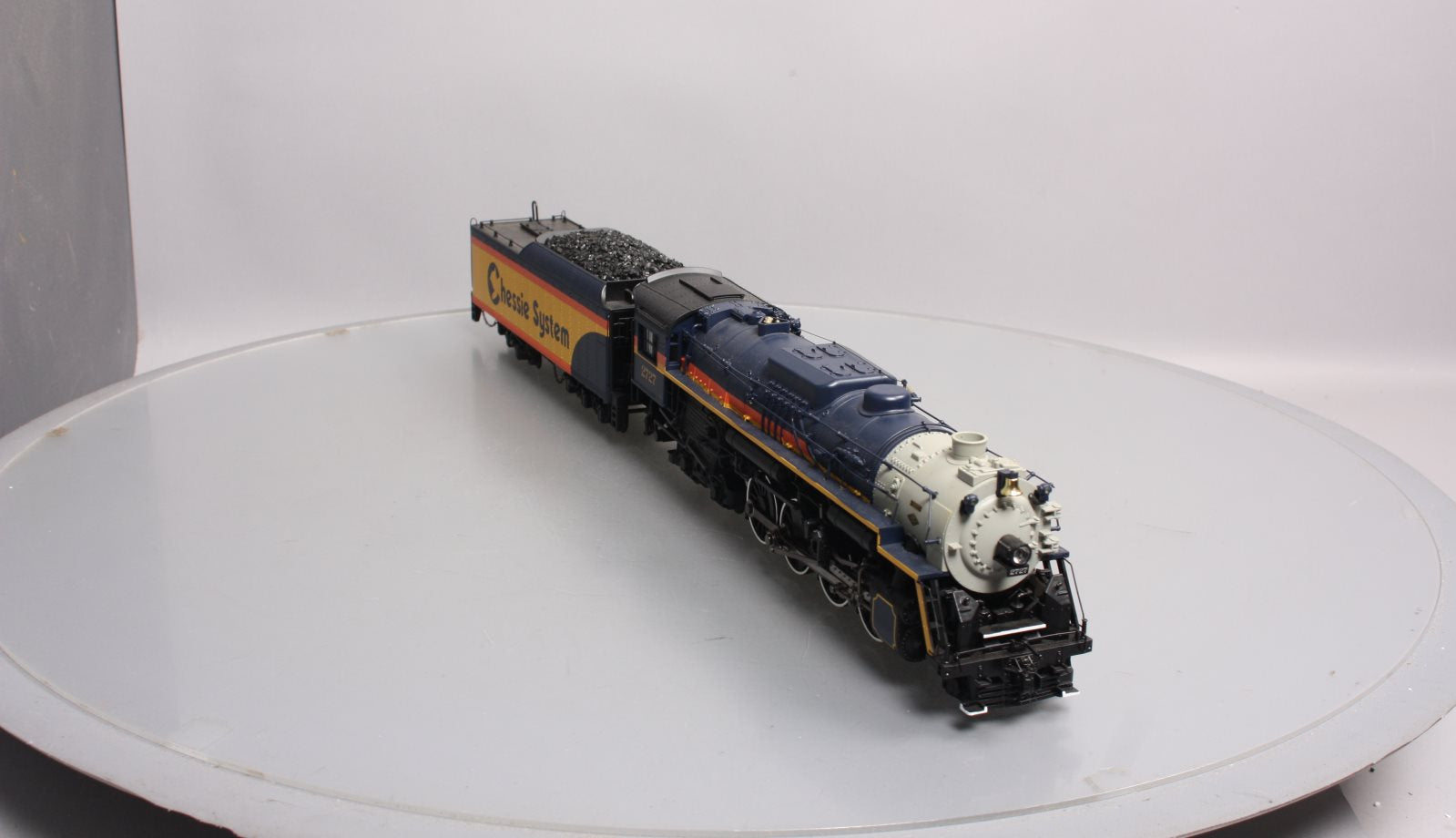 MTH 20-3289-1 Chessie 2-8-4 Berkshire Steam Locomotive Hi-Rail w/PS2 #2727
