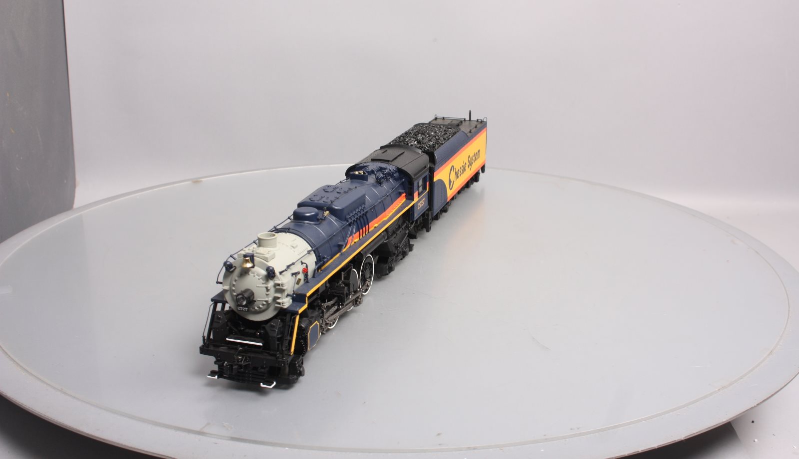 MTH 20-3289-1 Chessie 2-8-4 Berkshire Steam Locomotive Hi-Rail w/PS2 #2727