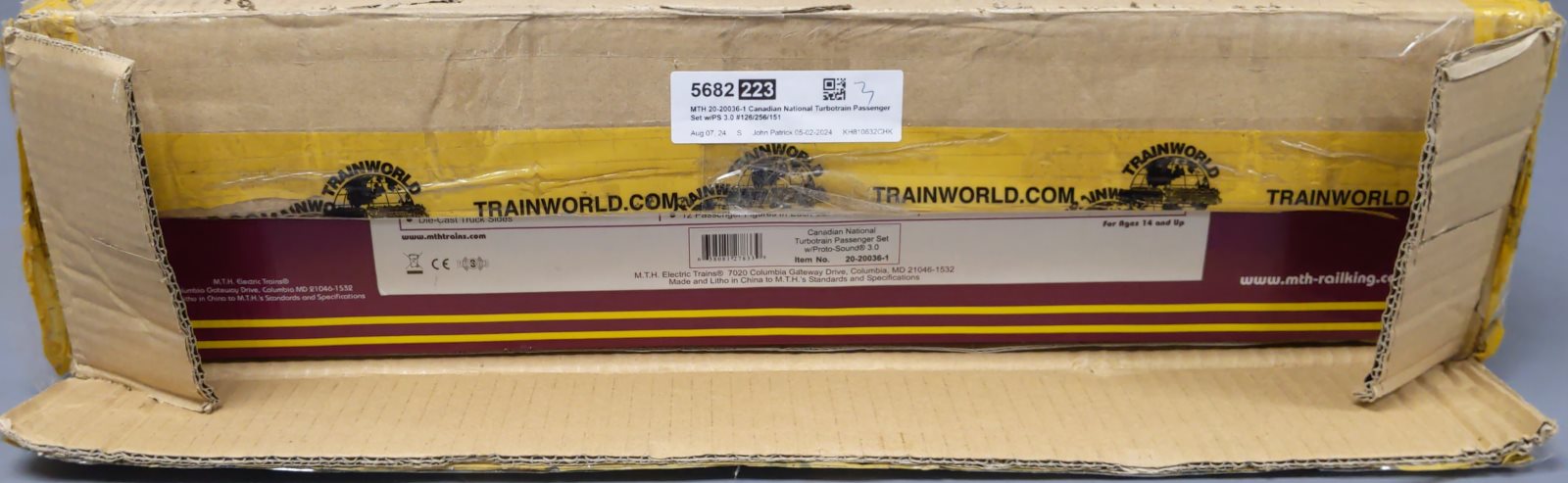 MTH 20-20036-1 Canadian National Turbotrain Passenger Set w/PS 3.0 #126/256/151