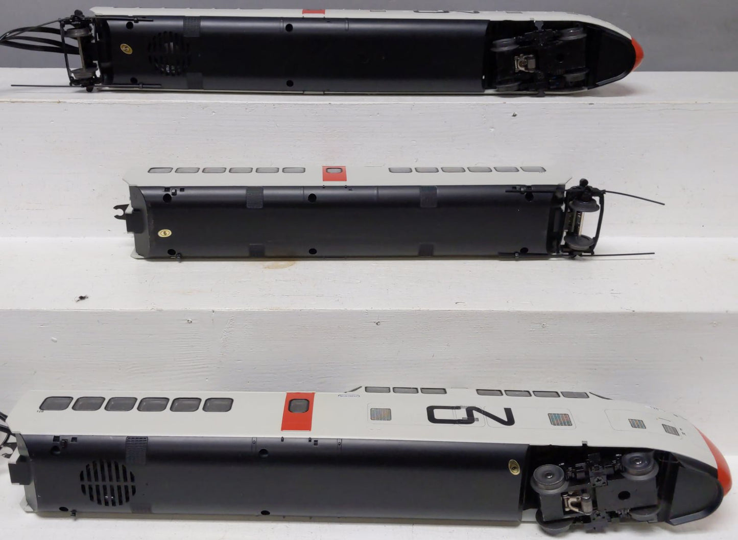 MTH 20-20036-1 Canadian National Turbotrain Passenger Set w/PS 3.0 #126/256/151