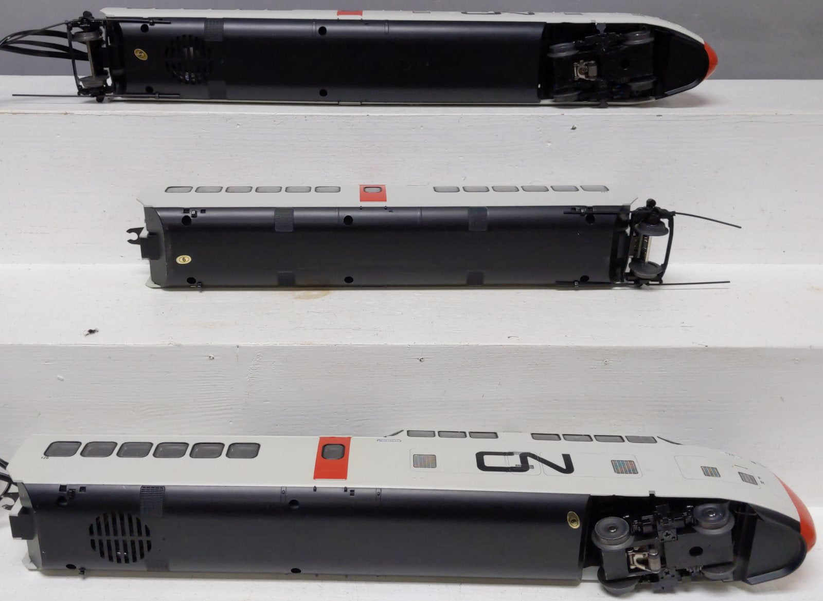 MTH 20-20036-1 Canadian National Turbotrain Passenger Set w/PS 3.0 #126/256/151