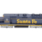 Kato 37-3022 HO Santa Fe Dress Blue EMD GP35 Phase Ia Diesel Locomotive #3305