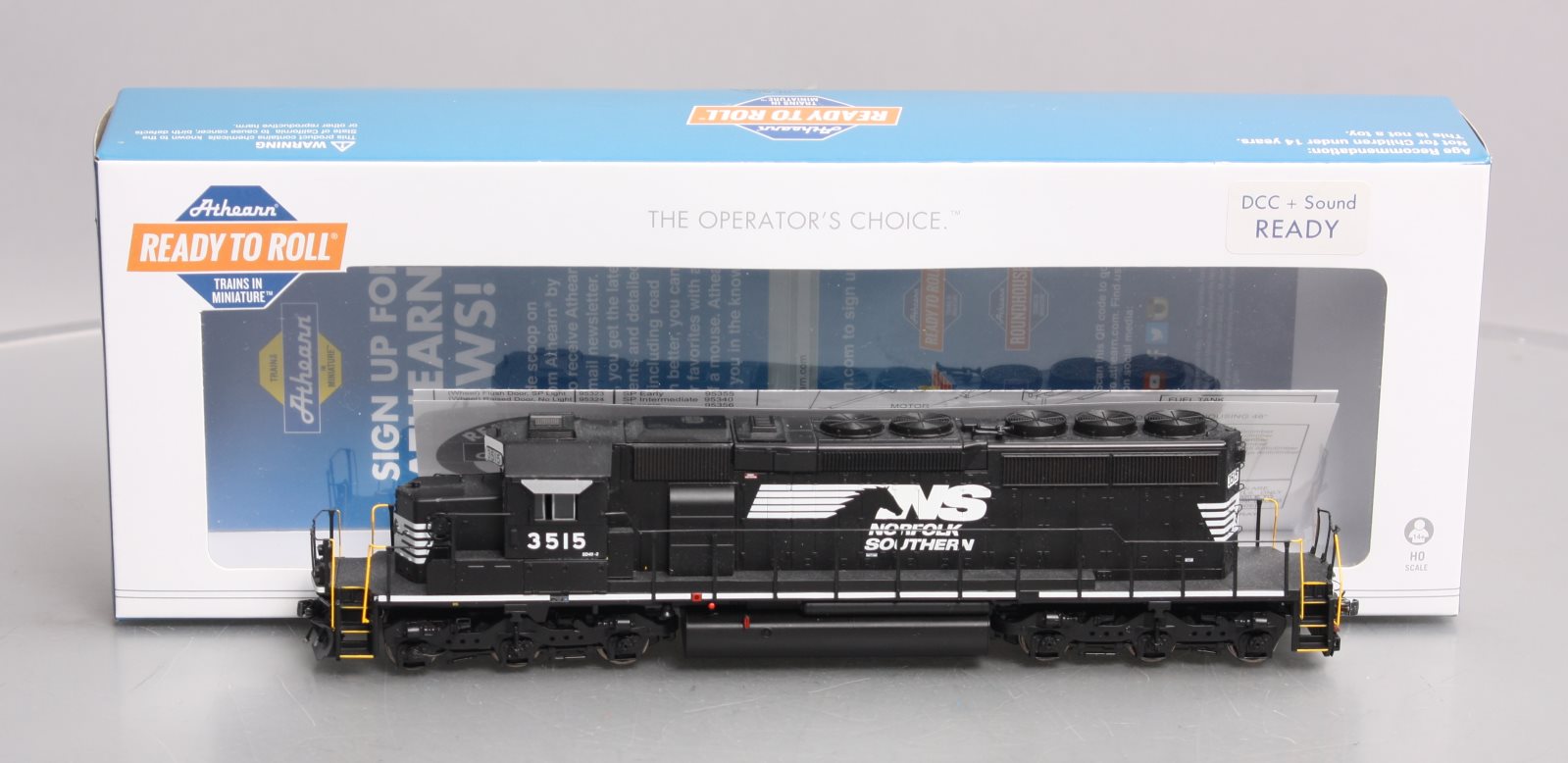 Athearn 71527 HO Norfolk Southern RTR SD40-2 Diesel Locomotive #3515 w/DCC