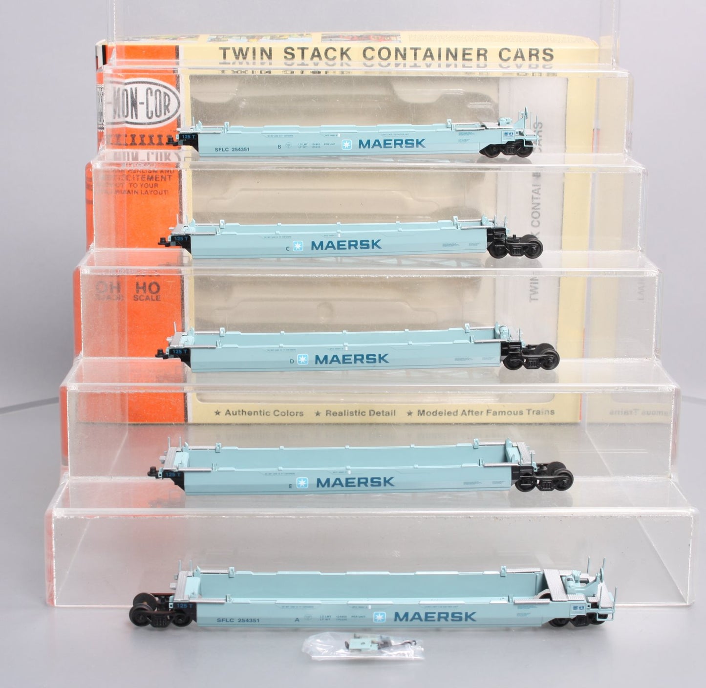 Con-Cor 0001-001953 HO Maersk Container Cars #254351 EX/Box