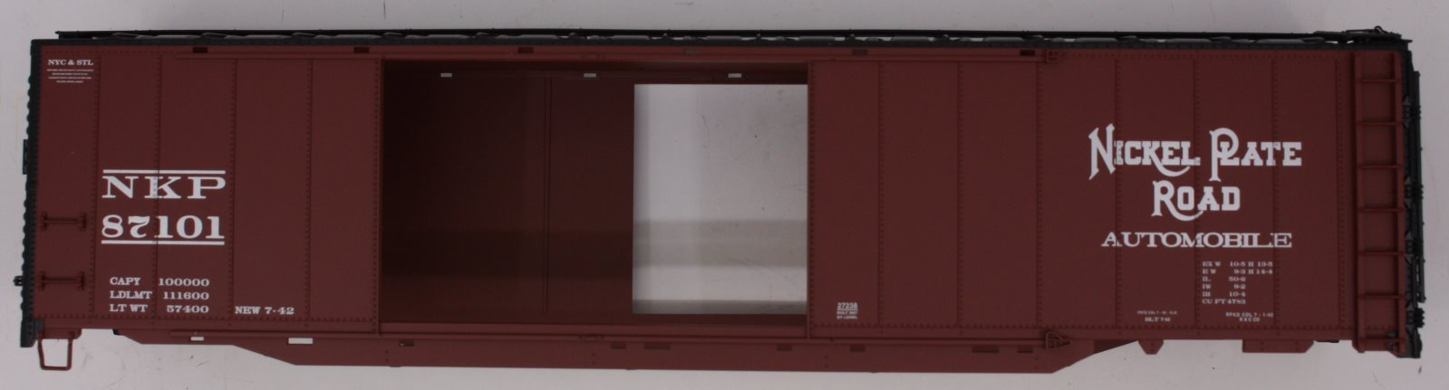 Lionel 27238-2 NKP Double Door Boxcar Shell