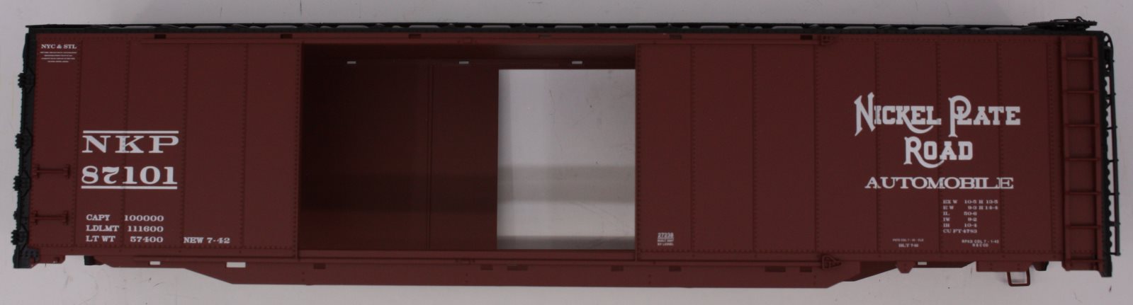 Lionel 27238-2 NKP Double Door Boxcar Shell
