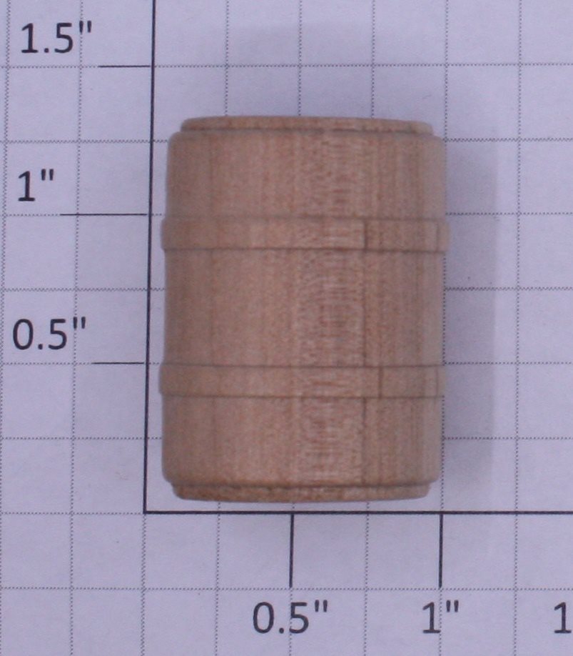 Acme 0716-1531 O Gauge Unfinished Wood Oil Barrel Drum