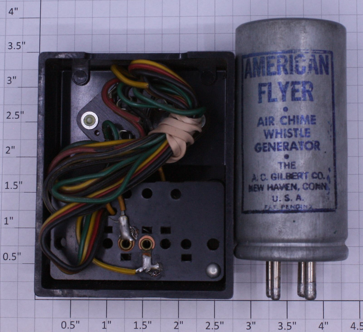 American Flyer XA10961 S Gauge Black Air Chime Whistle Control Base w/ Generator