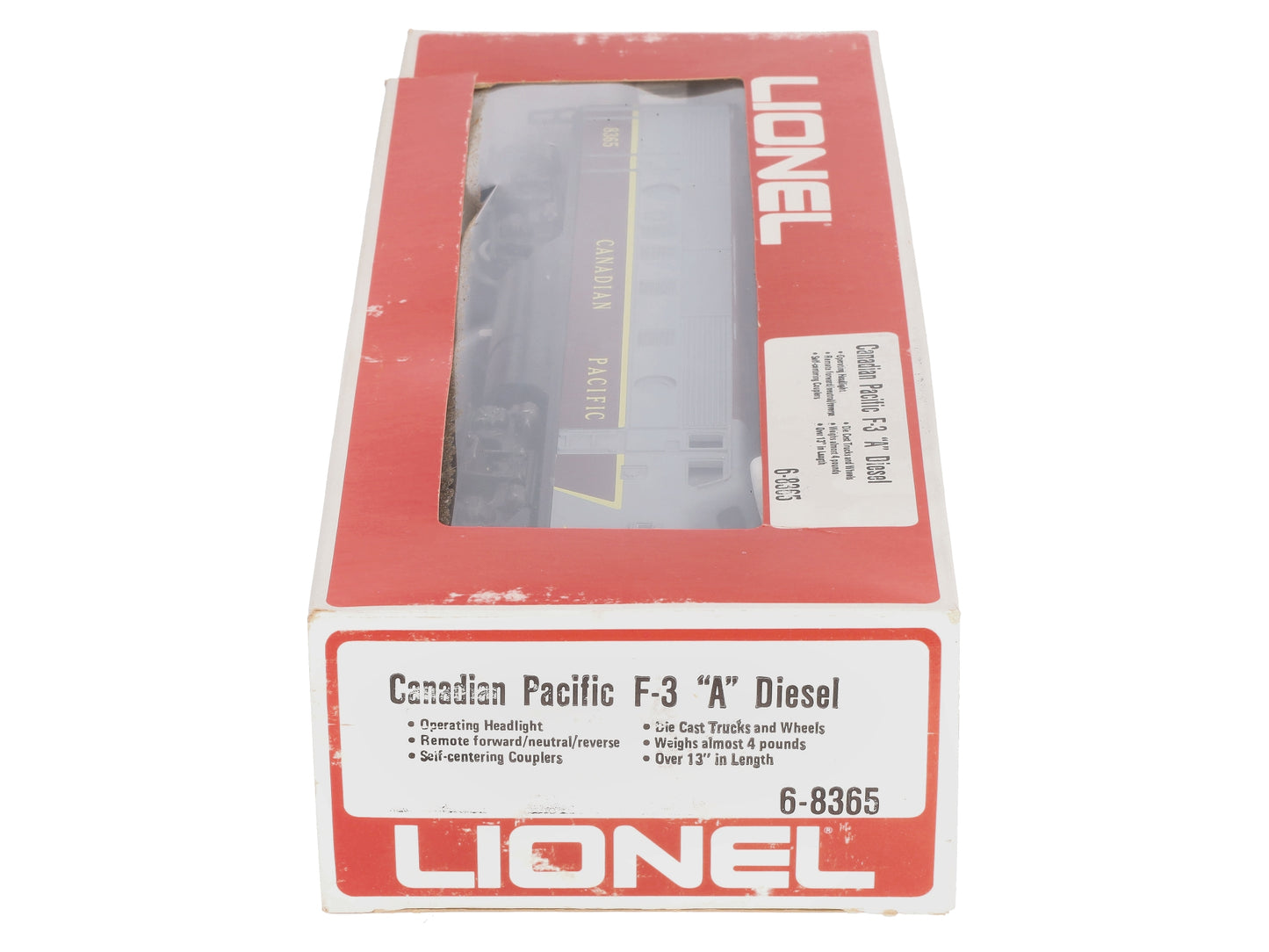 Lionel 6-8365 O Canadian Pacific F3 A Powered Diesel Locomotive EX/Box