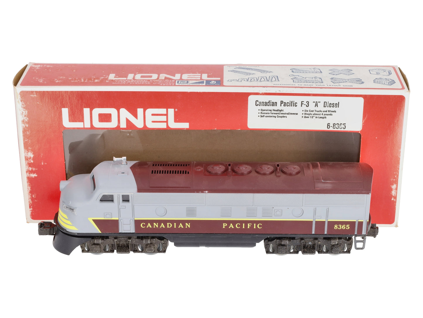 Lionel 6-8365 O Canadian Pacific F3 A Powered Diesel Locomotive EX/Box