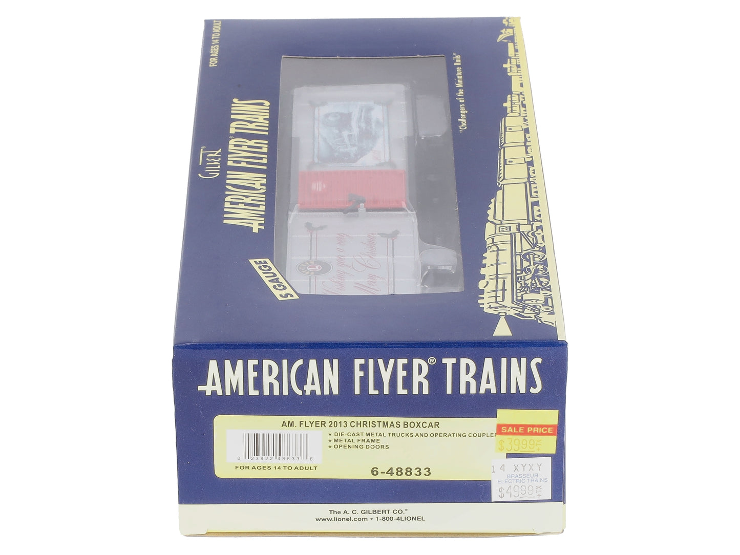 American Flyer 6-48833 S Scale Christmas 2013 Boxcar NIB